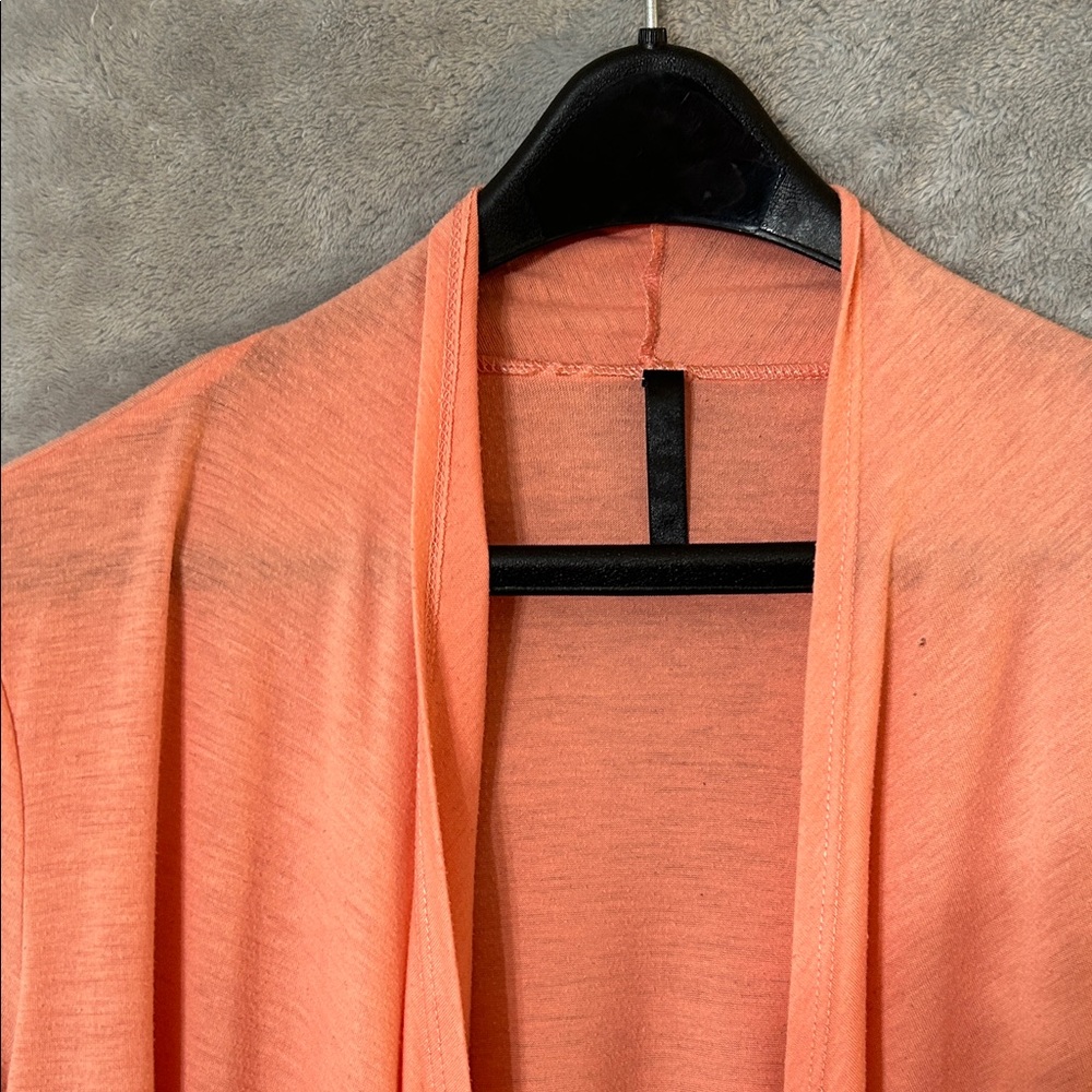 Women's Coral Open Front Cardigan-size large - Picture 4 of 6